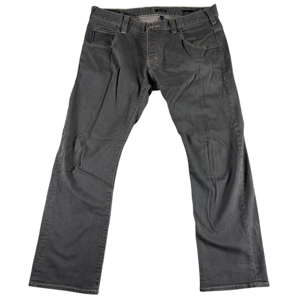AJ Armani J08 Regular Fit Jeans Mens 34x30 Gray Denim Mid Rise Straight Leg